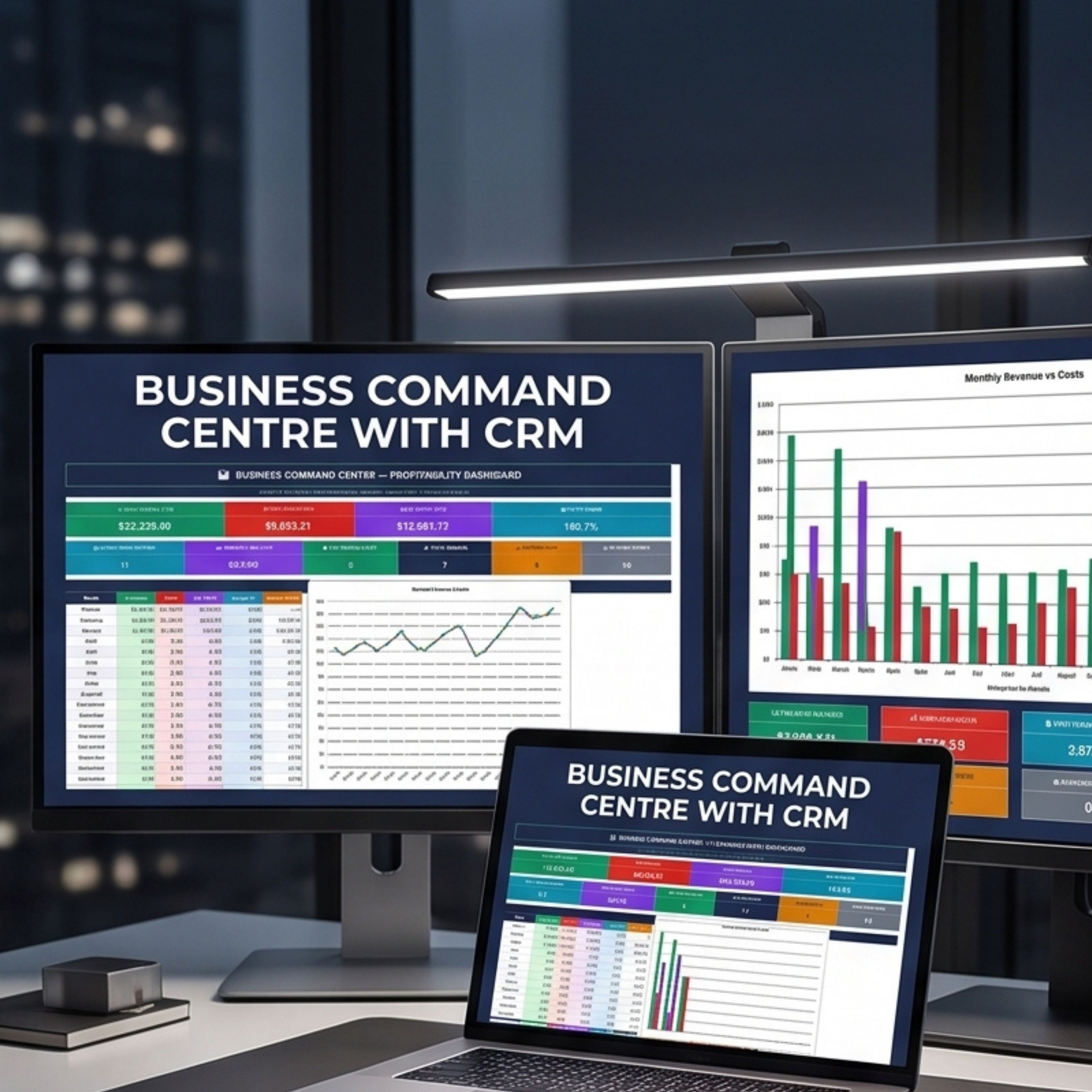 Business Spreadsheet template — CRM, P&L, Revenue & Domains tracker All-in-One Digital Business Dashboard